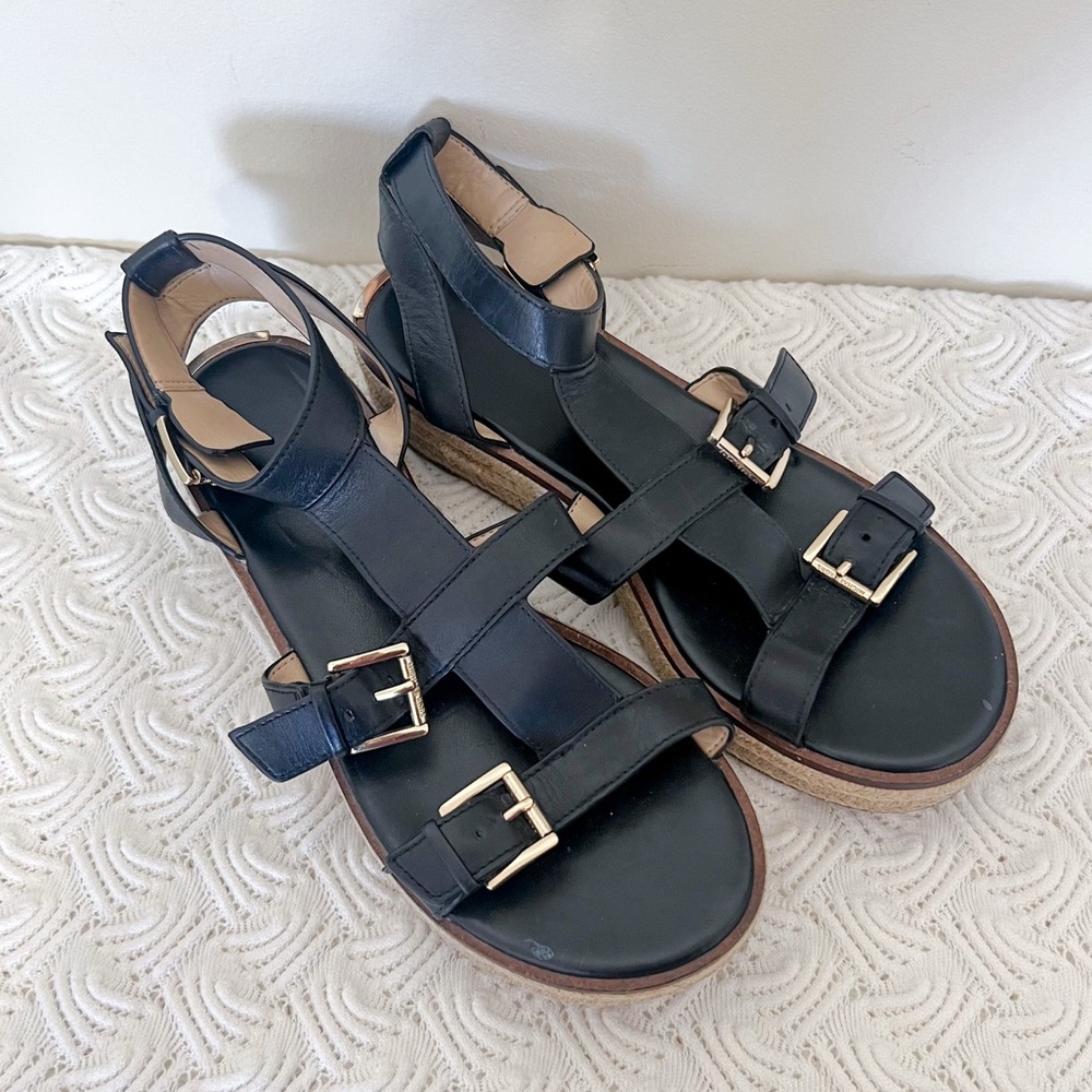 Michael Kors Strappy Buckle Espadrille Sandal